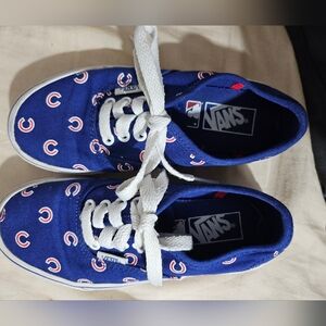 Vans Chicago Cubs MLB Lace Up Sneakers Blue‎ Size 13 kids us